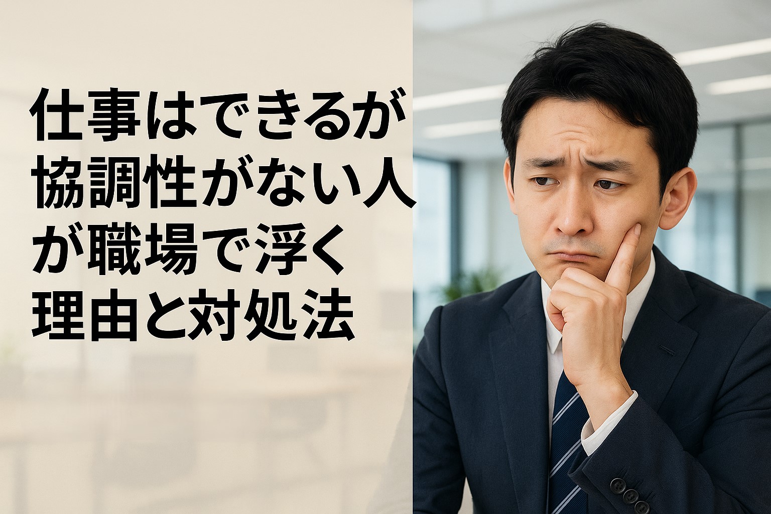 仕事はできるが協調性がない人が職場で浮く理由と対処法